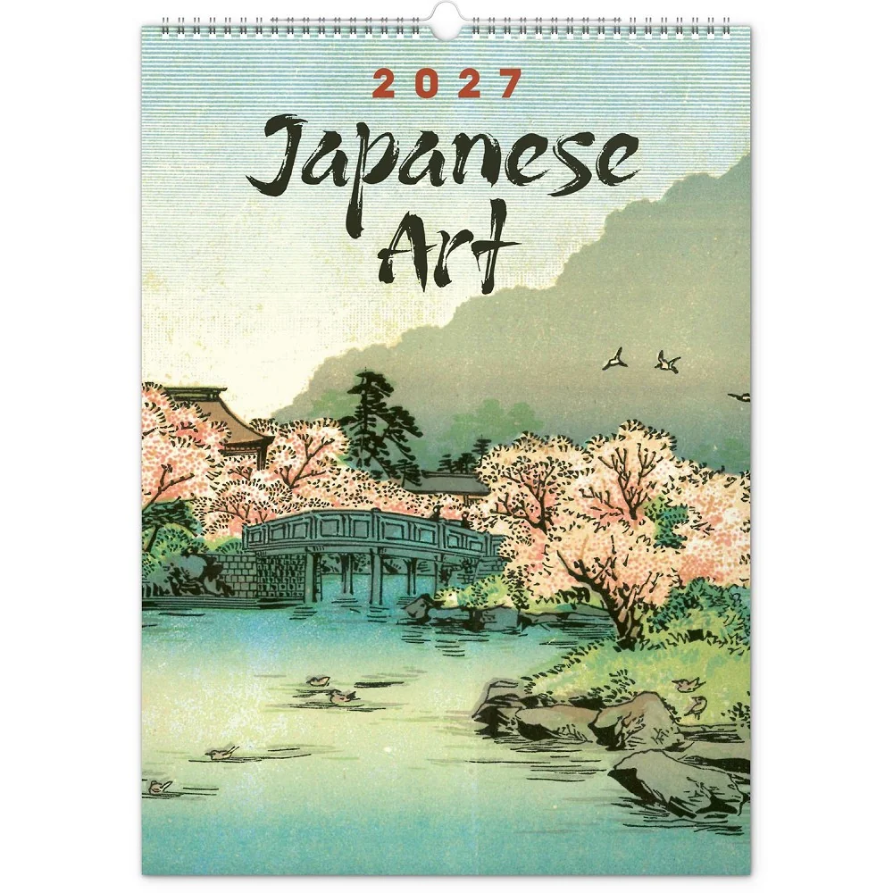 NOTIQUE Nástěnný kalendář Vintage plakáty - japonské umění 2027 33 × 46 cm