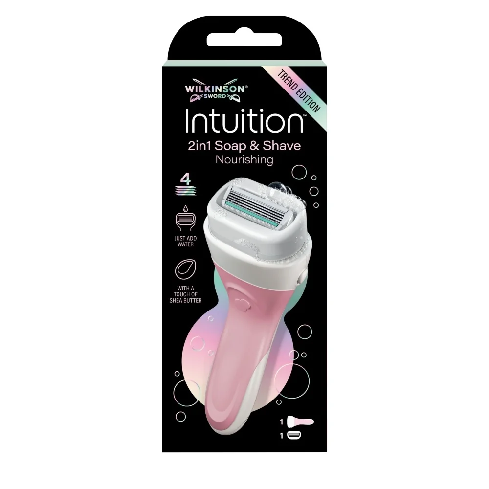 Wilkinson Intuition 2in1 Soap&Shave Nourishing dámský holicí strojek + hlavice