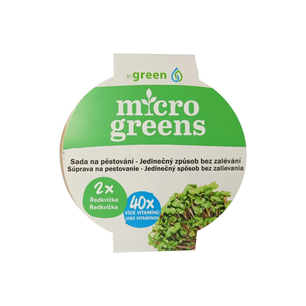 Microgreens Pěstební set Ředkvička china rose 40 g