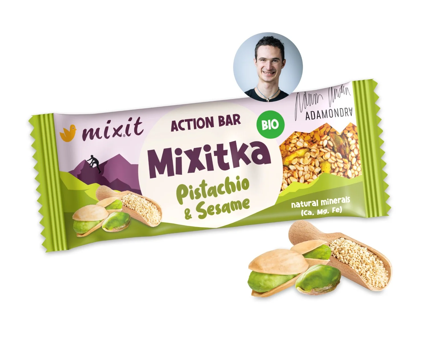 Mixit Action BIO Mixitka Adama Ondry Sezam a pistácie 34 g