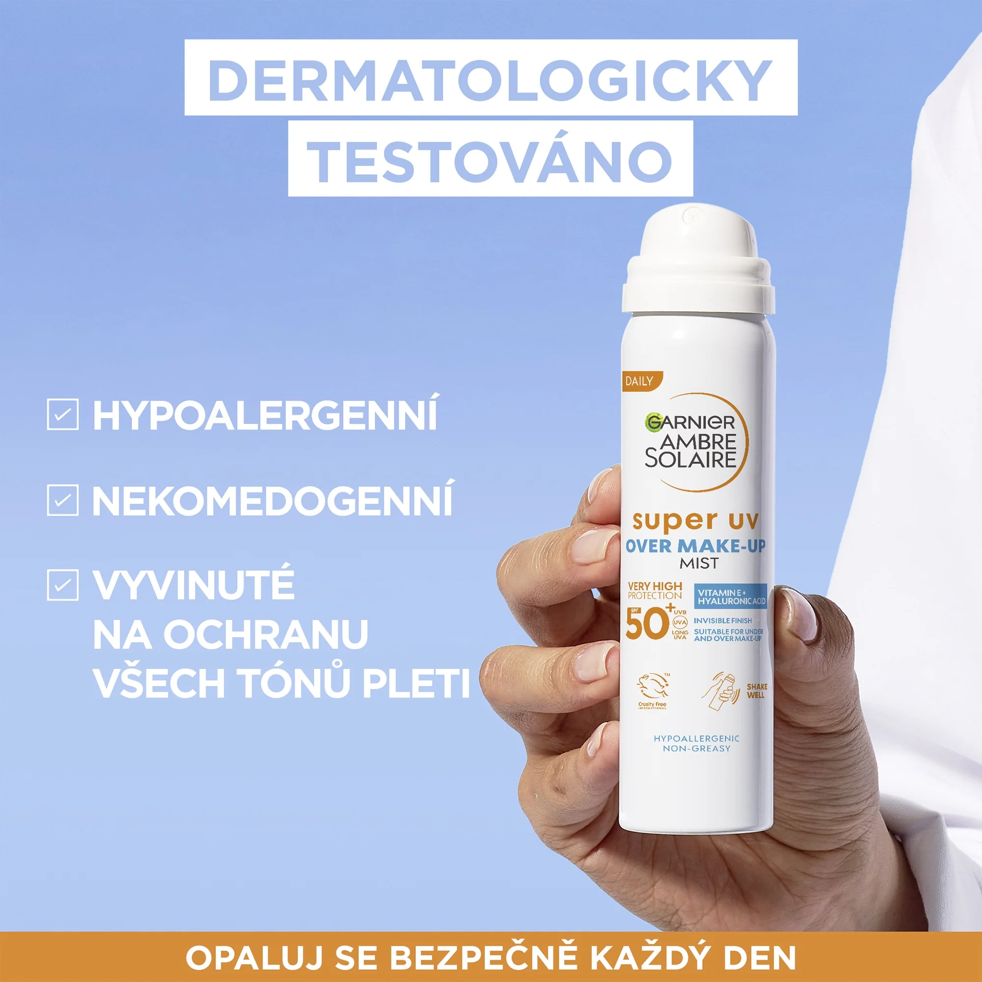 Garnier Ambre Solaire Super UV SPF 50 pleťová ochranná mlha proti UV záření 75 ml