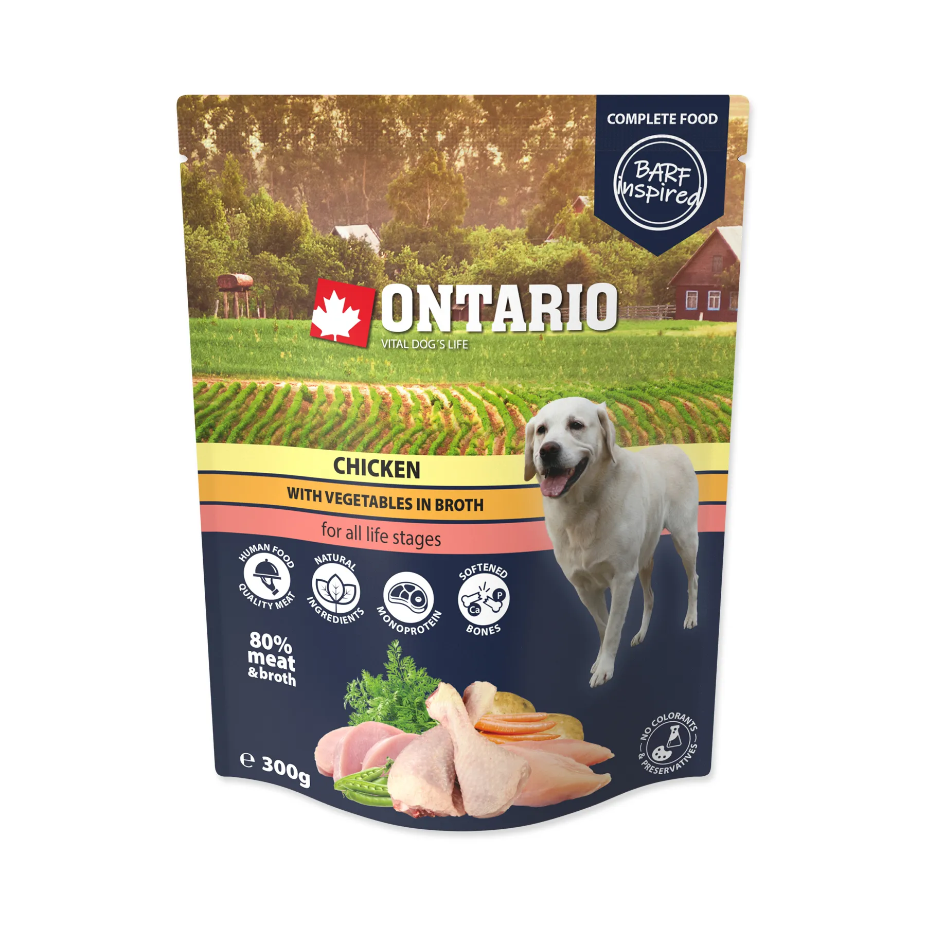 Ontario Kuřecí se zeleninou ve vývaru kapsička 300 g