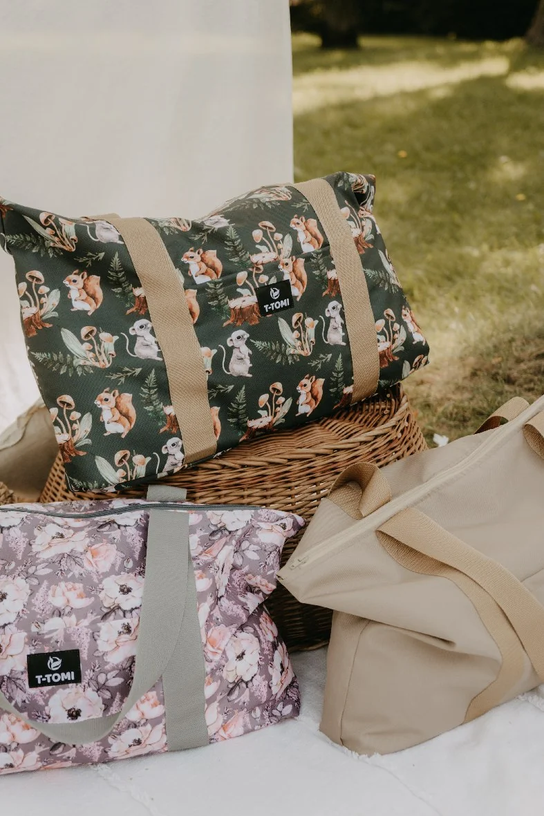 T-tomi Shopper Bag taška 1 ks grey flowers