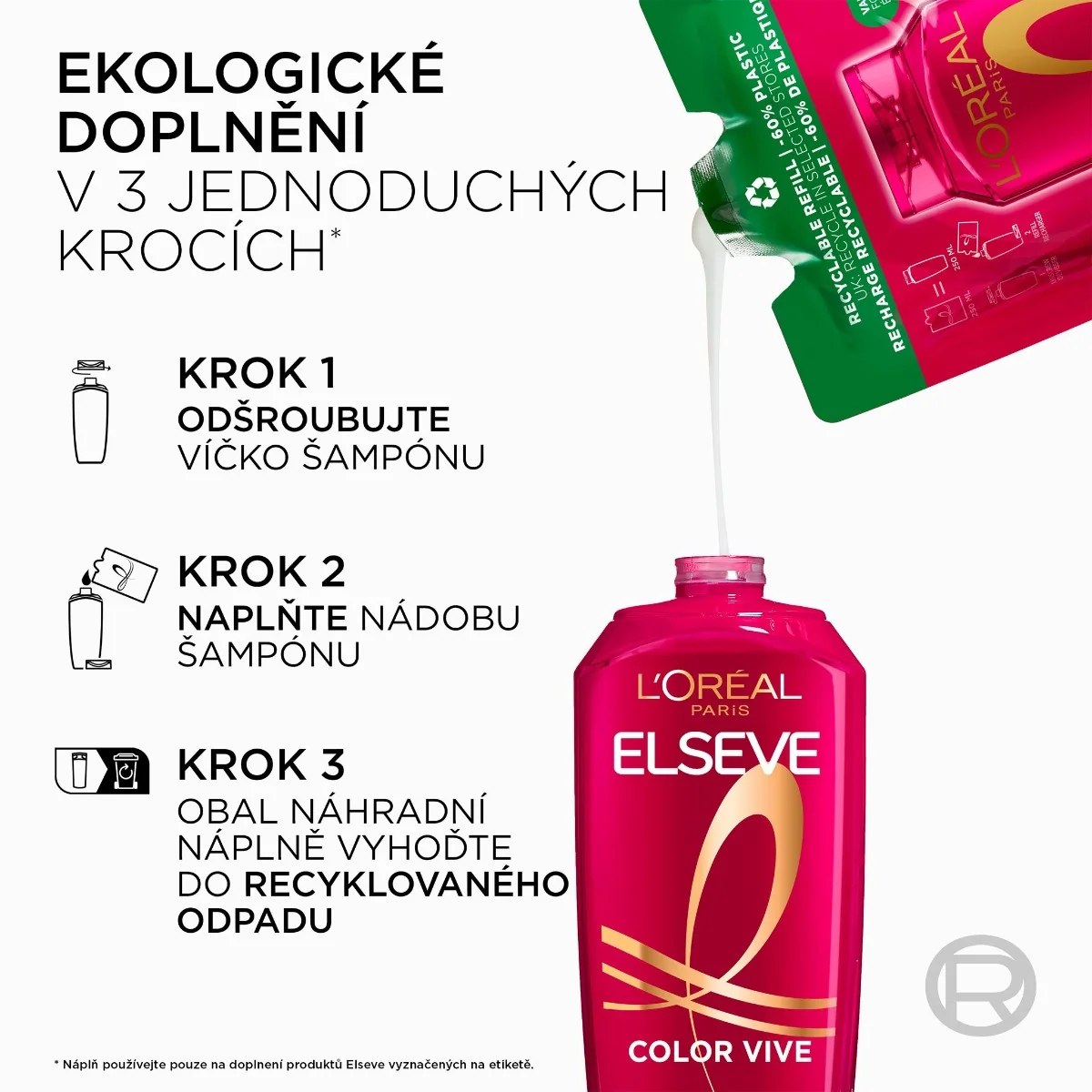Loréal Paris Elseve Color Vive šampon náhradní náplň 250 ml
