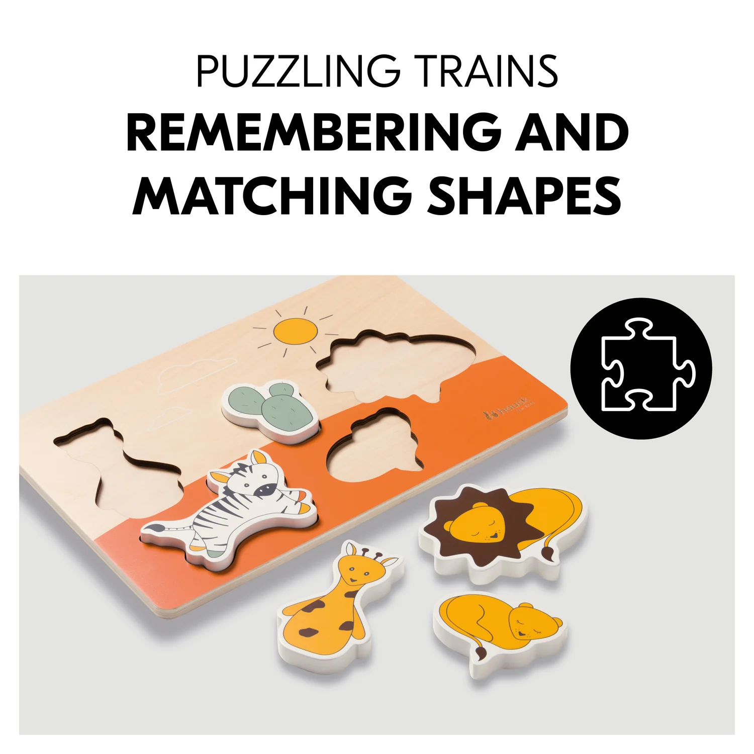 Hauck dřevěné Puzzle vkládací Puzzle N Fit Safari