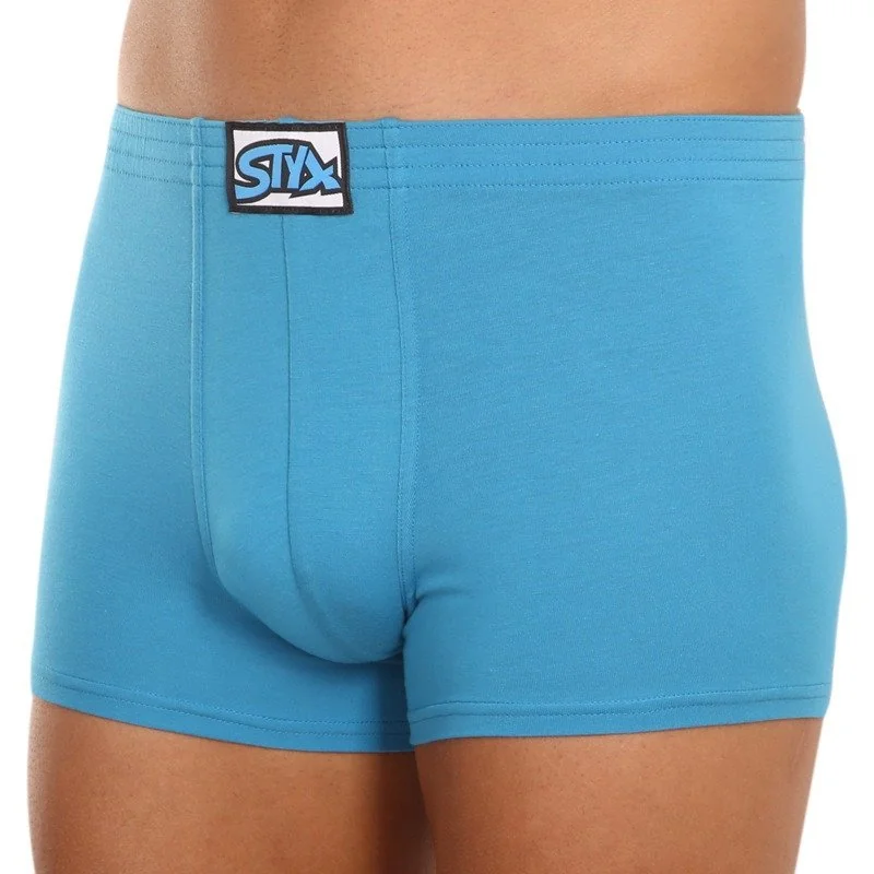 Styx Pánské boxerky klasická guma modré (Q969) M