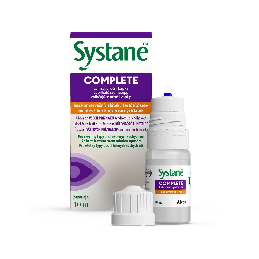 Systane Complete bez konzervačních látek zvlhčující oční kapky 10 ml