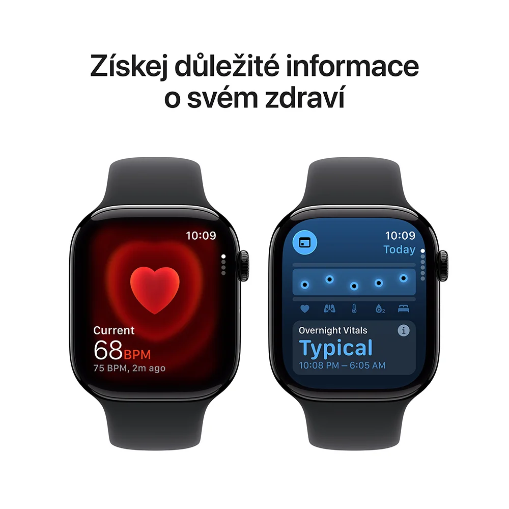 Apple Watch Series 11 42mm J. Black, Black SB, M/L chytré hodinky