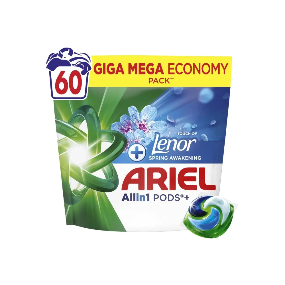 Ariel Touch of Lenor Spring Awakening Allin1 kapsle na praní 60 ks