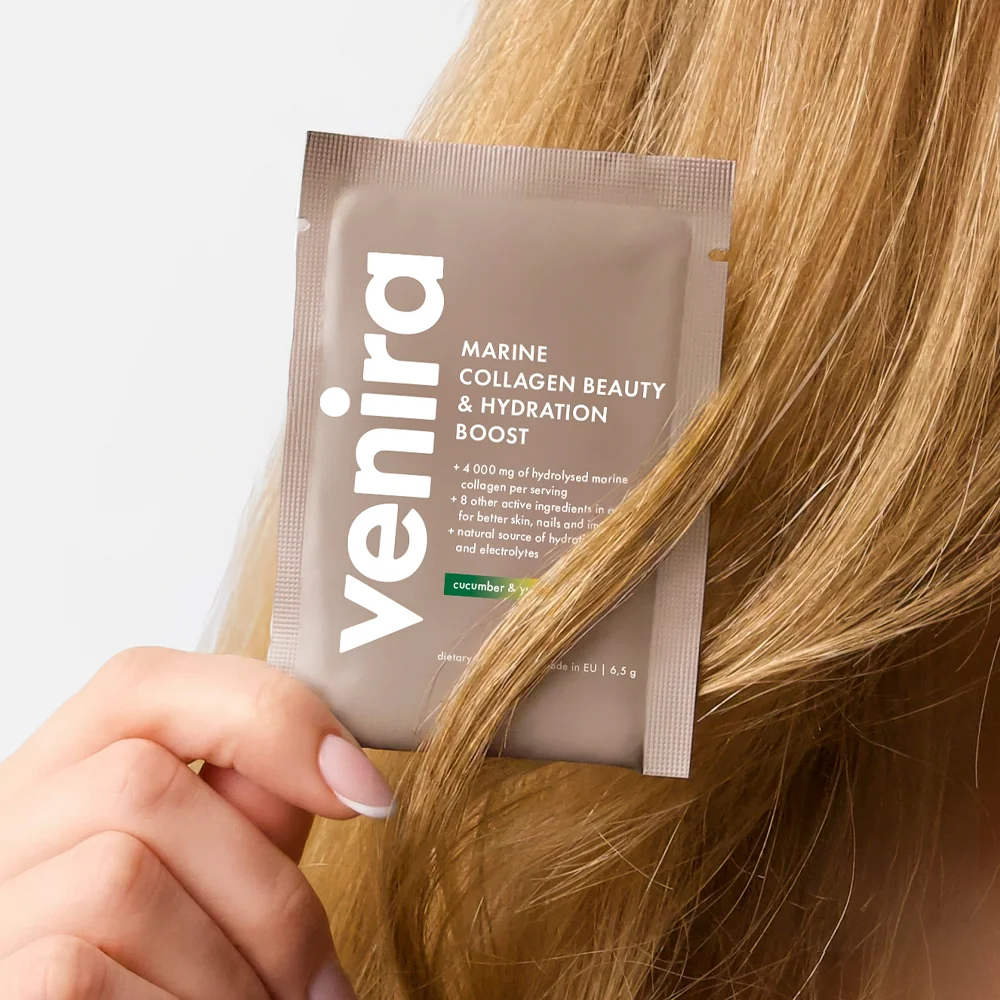 Venira beauty hydratační kolagenový drink mořský kolagen okurka a yuzu 30x6,5 g