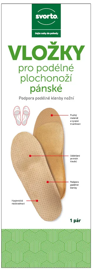 Svorto 054 Vložky pro podélné plochonoží vel. 39 1 pár