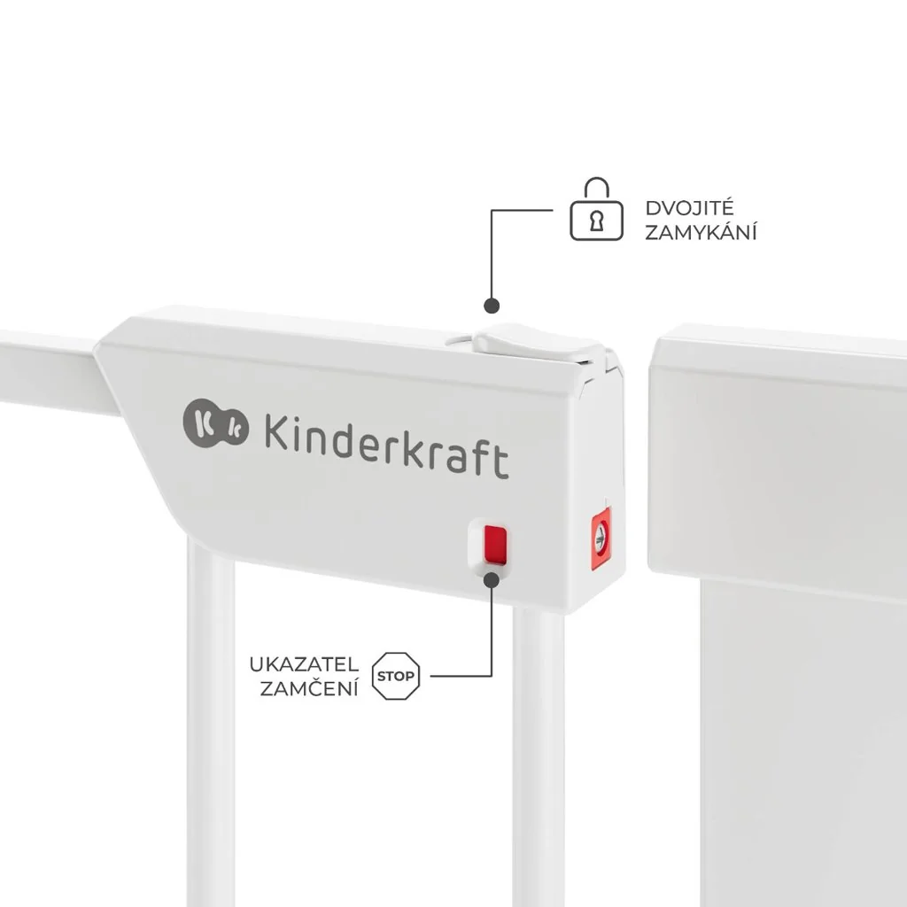 Kinderkraft Zábrana do dveří Safe Snap White