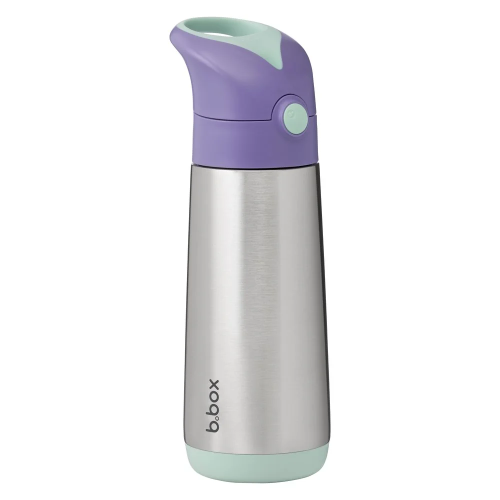 B.BOX Termoska na pití s brčkem 500 ml - lilac pop
