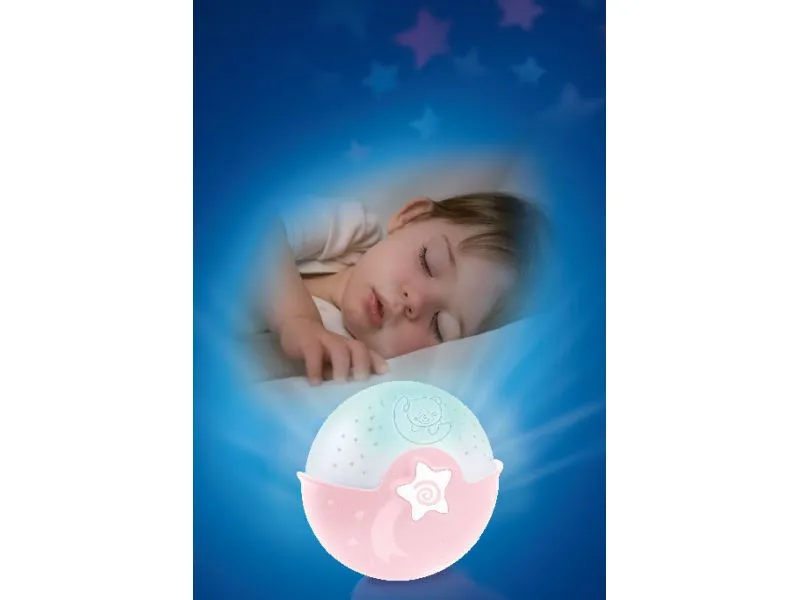 Infantino Noční lampička s projekcí 1 ks růžová