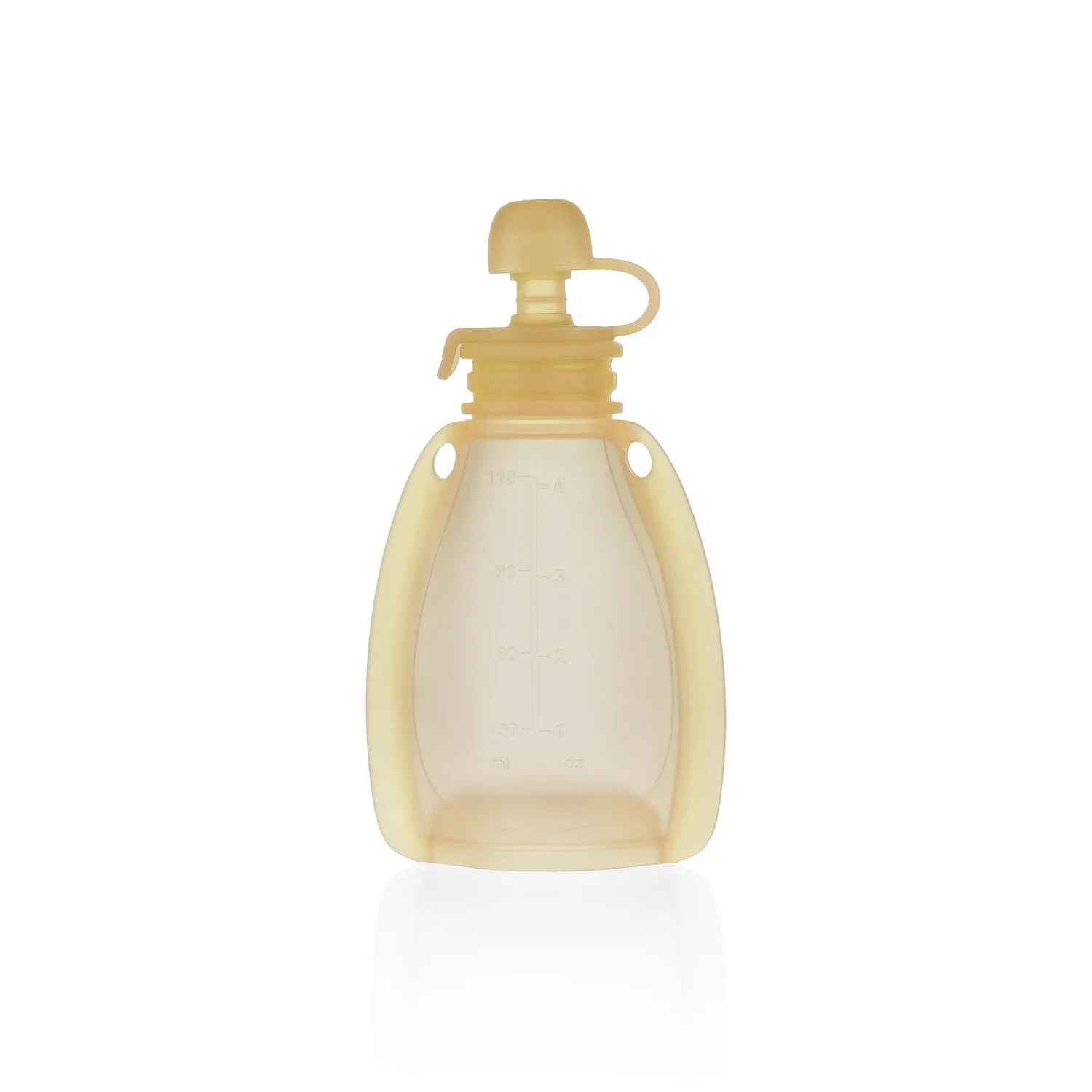 Zopa Silikonová plnitelná kapsička na dětskou stravu, Transparent Yellow 4