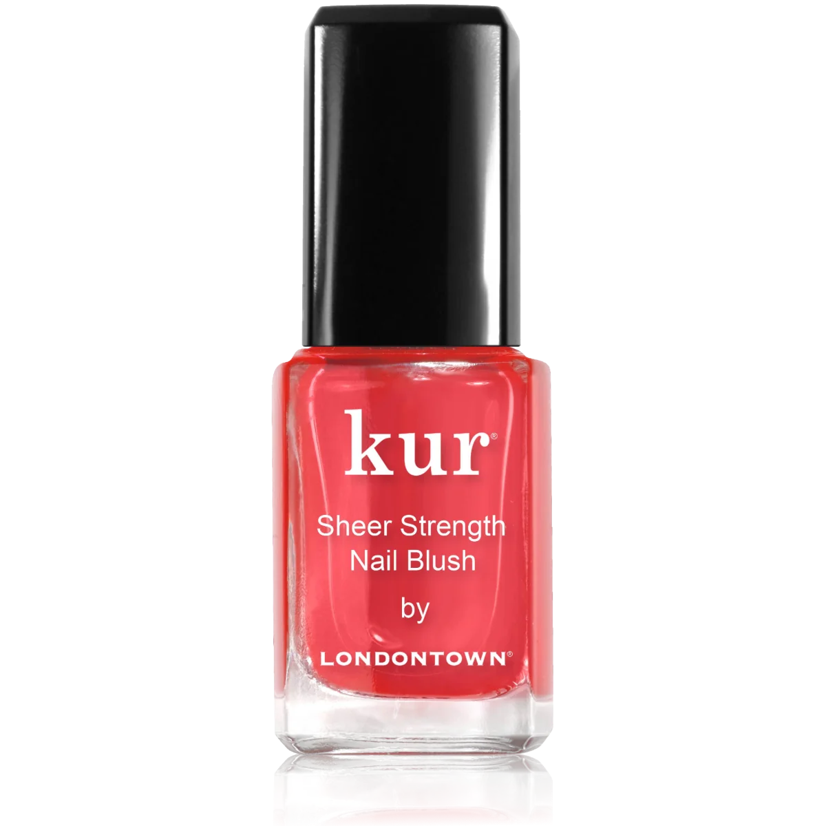 Londontown kur Sheer Strength Nail Blush Poppy zpevňující lak na nehty 12 ml