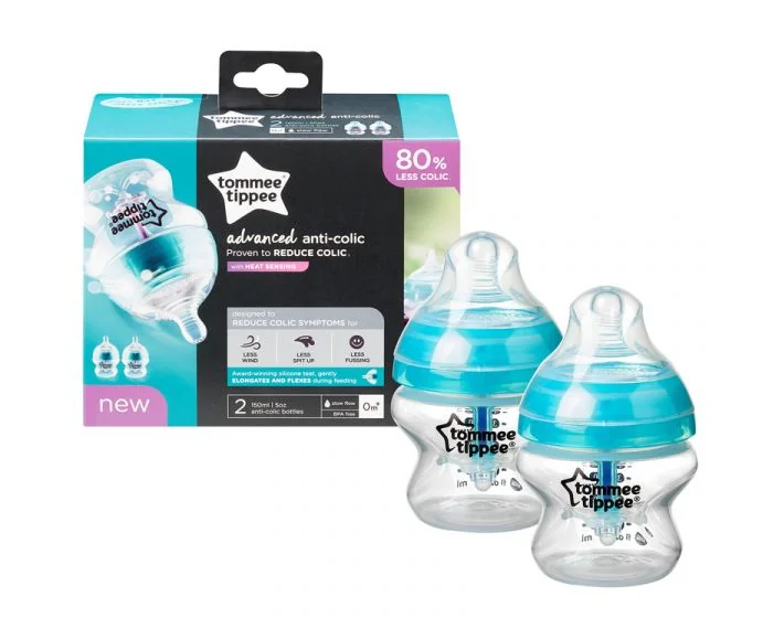 Tommee Tippee Kojenecká lahev ADVANCED ANTI-COLIC pomalý průtok 0m+ 150 ml 2 ks