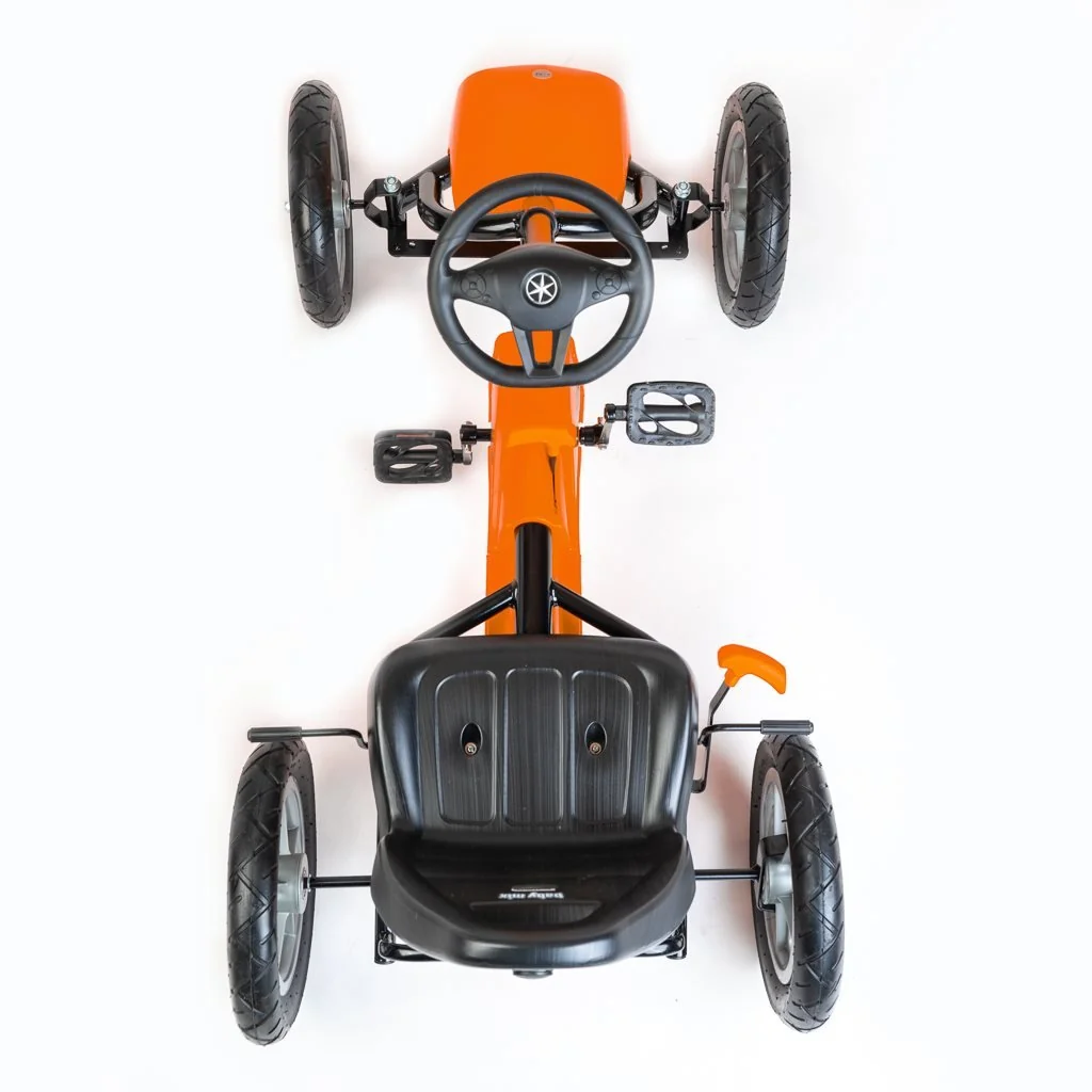 Baby Mix Dětská šlapací motokára Go-kart  Buggy oranžová