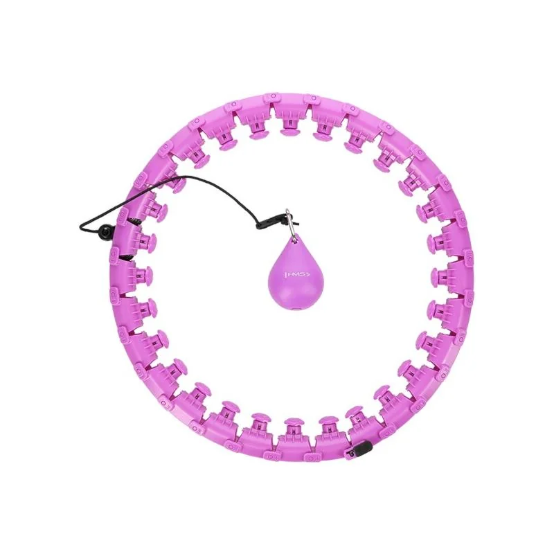 HMS Masážní hula hoop obruč se závažím Plus Size HHW12 - fialová