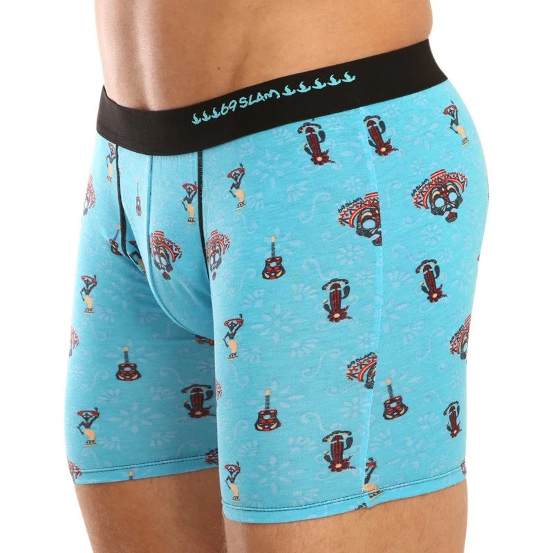 69SLAM Pánské boxerky fit bamboo day of the dead (MPBDOF-BB) M