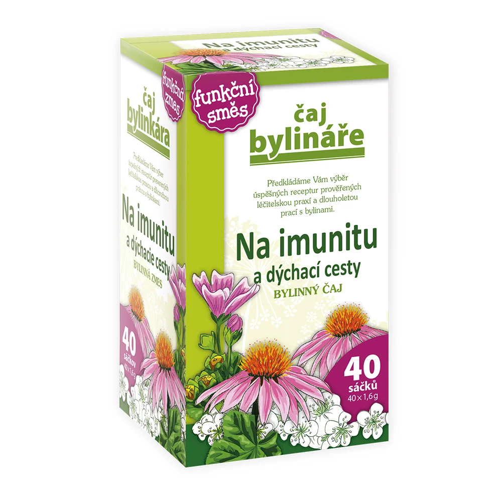 Čaj bylináře Na imunitu a dýchací cesty nálevové sáčky 40x1,6 g