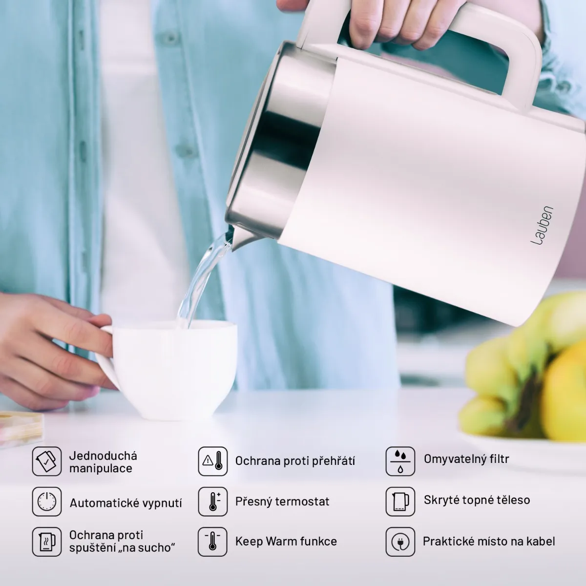 Lauben Electric Kettle EK17WS rychlovarná konvice