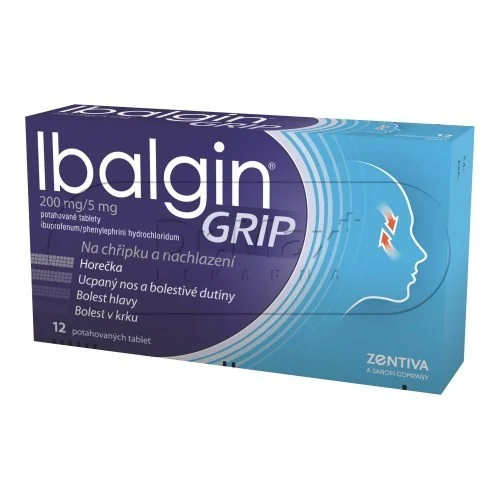 Ibalgin Grip 200mg/5mg por.tbl.flm.12
