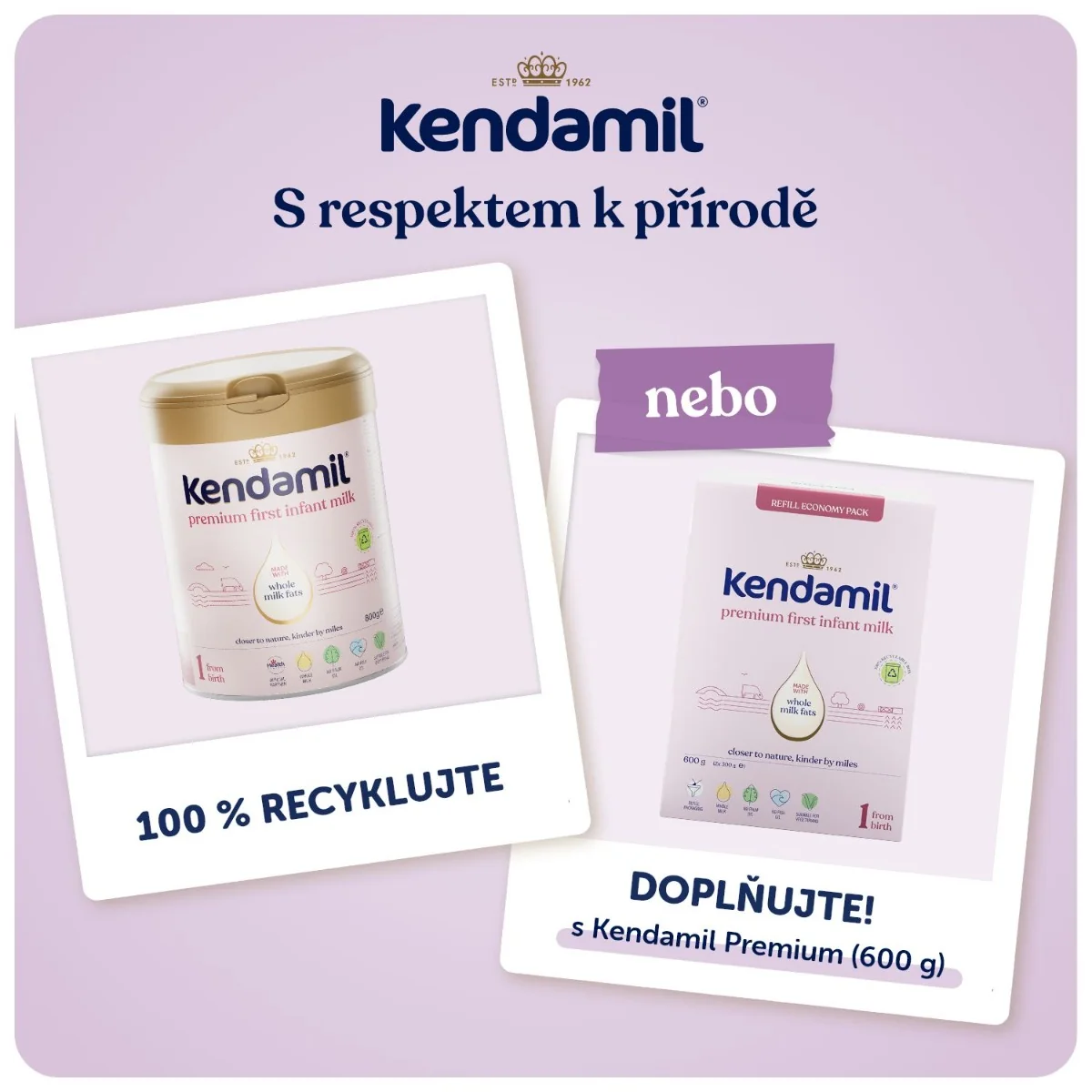 Kendamil 1 Premium Kojenecké počáteční mléko 800 g