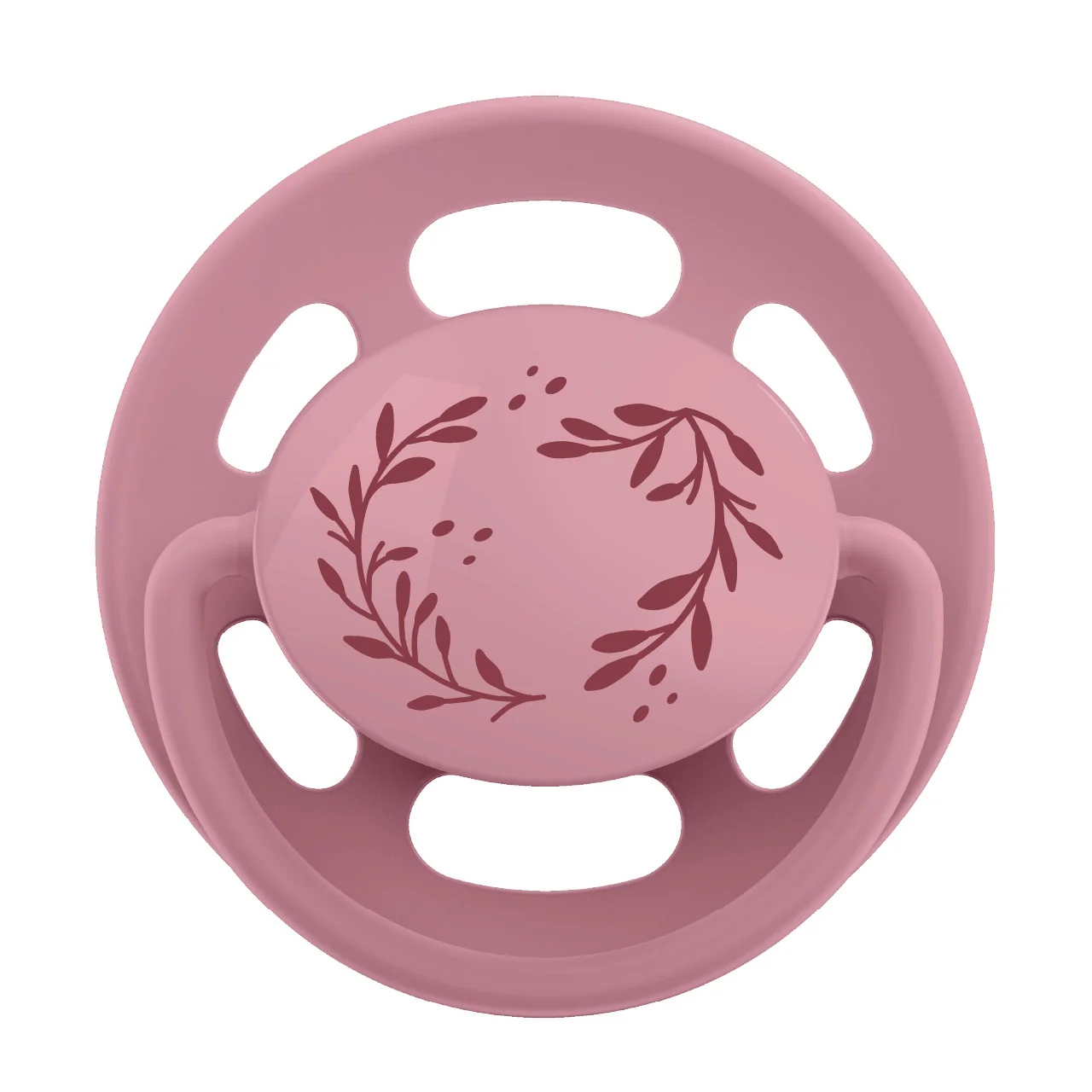 nip CHERRY NATURE line šidítko, kaučuk,velikost 1 (0-6m), 2ks, red/brown