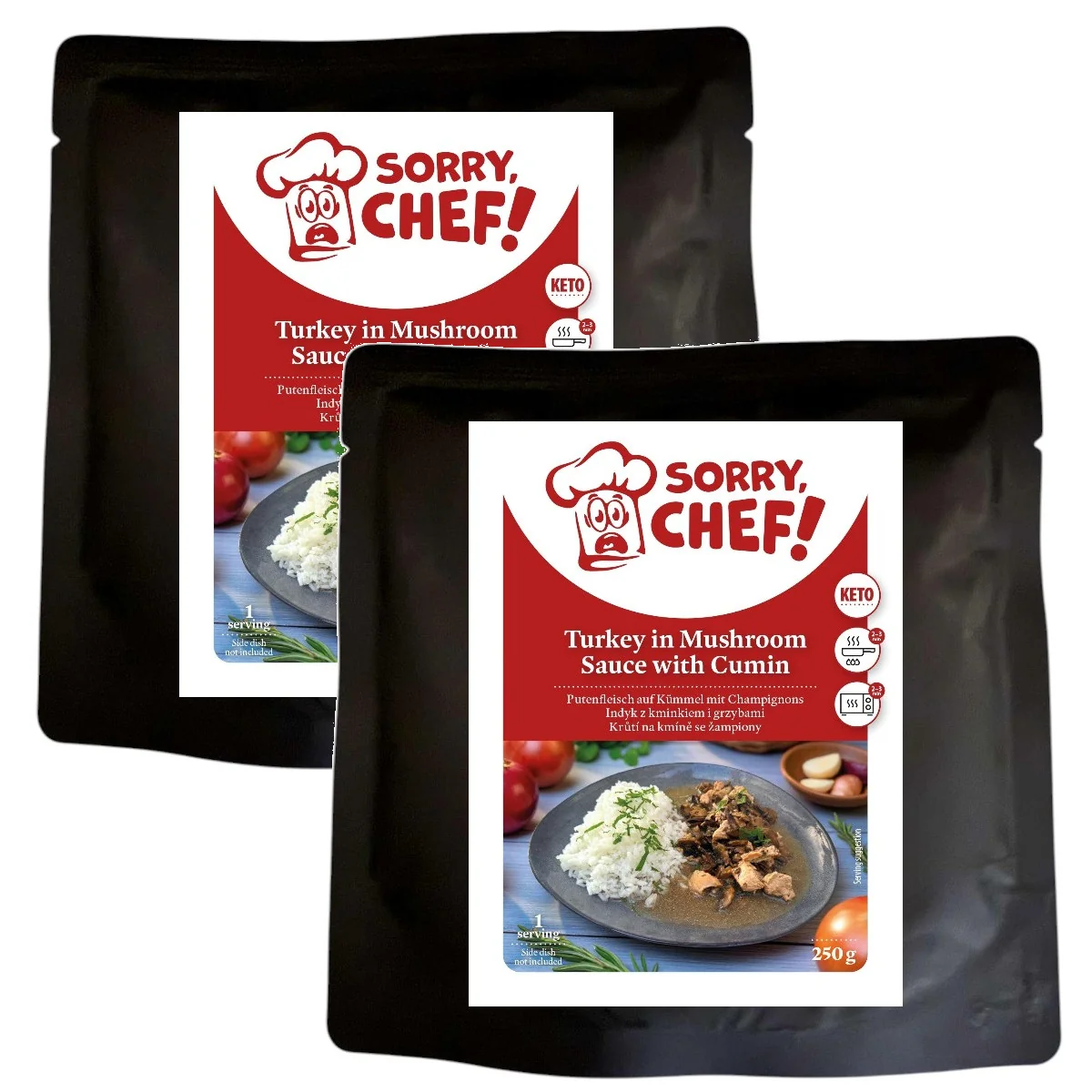 Sorry Chef Hotové jídlo Bůček s bílým zelím KETO 2x 250 g, výhodné balení (500 g)