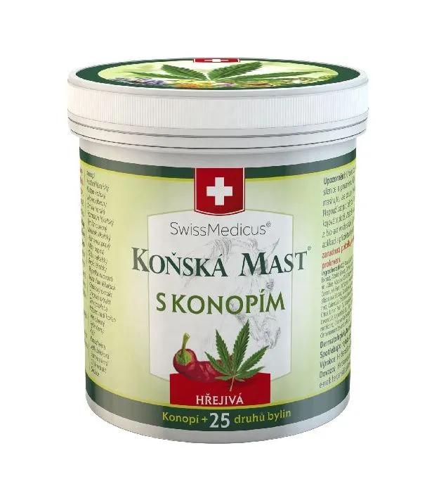 SwissMedicus Koňská mast s konopím hřejivá 250 ml