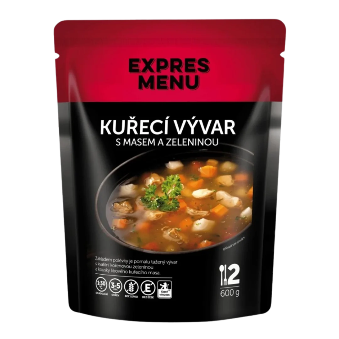 EXPRES MENU Kuřecí vývar se zeleninou 600 g (2 porce)