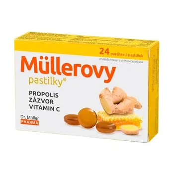 Dr. Müller Müllerovy pastilky s propolisem, zázvorem a vitaminem C 24 pastilek