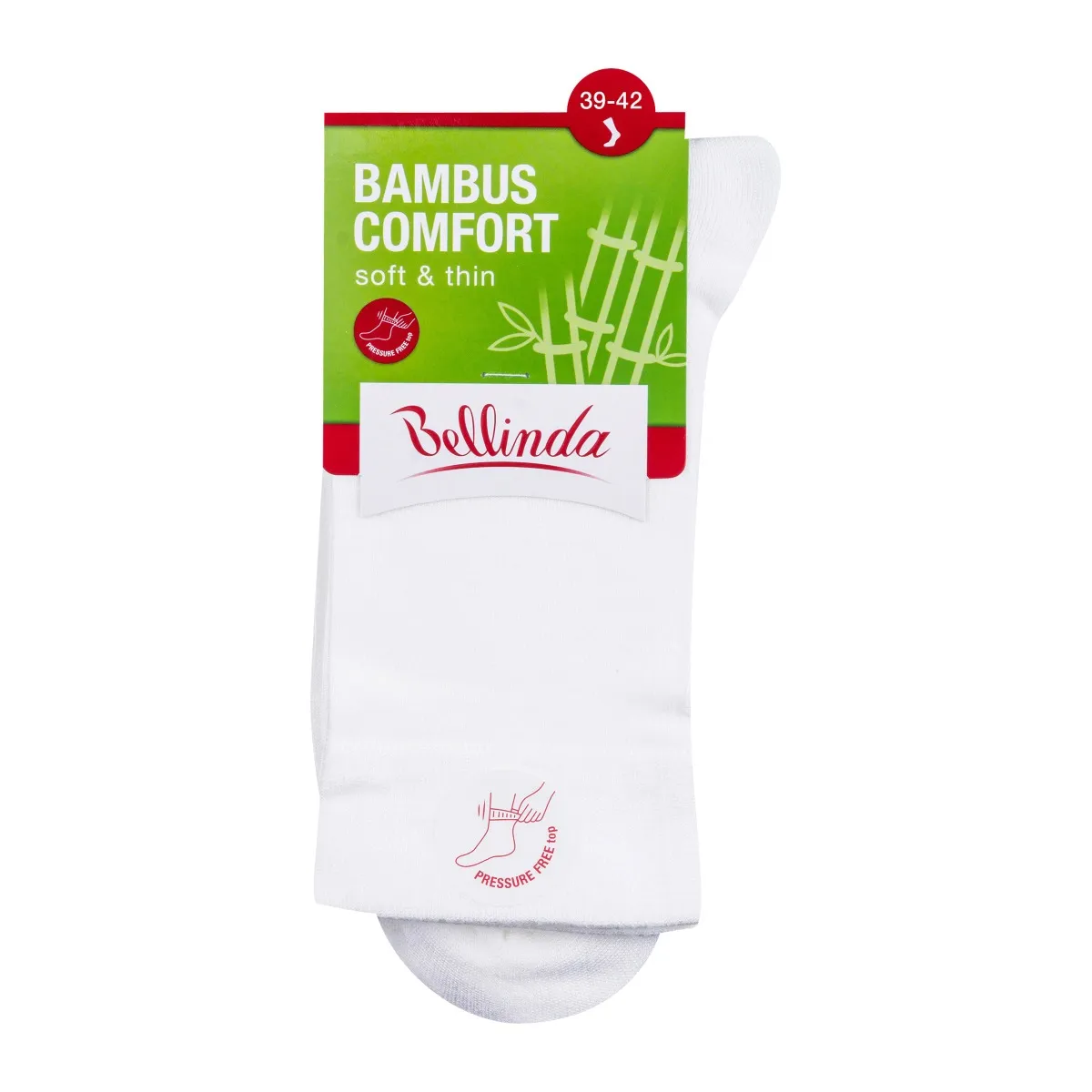 Bellinda BAMBUS Comfort vel. 39–42 dámské ponožky bílé