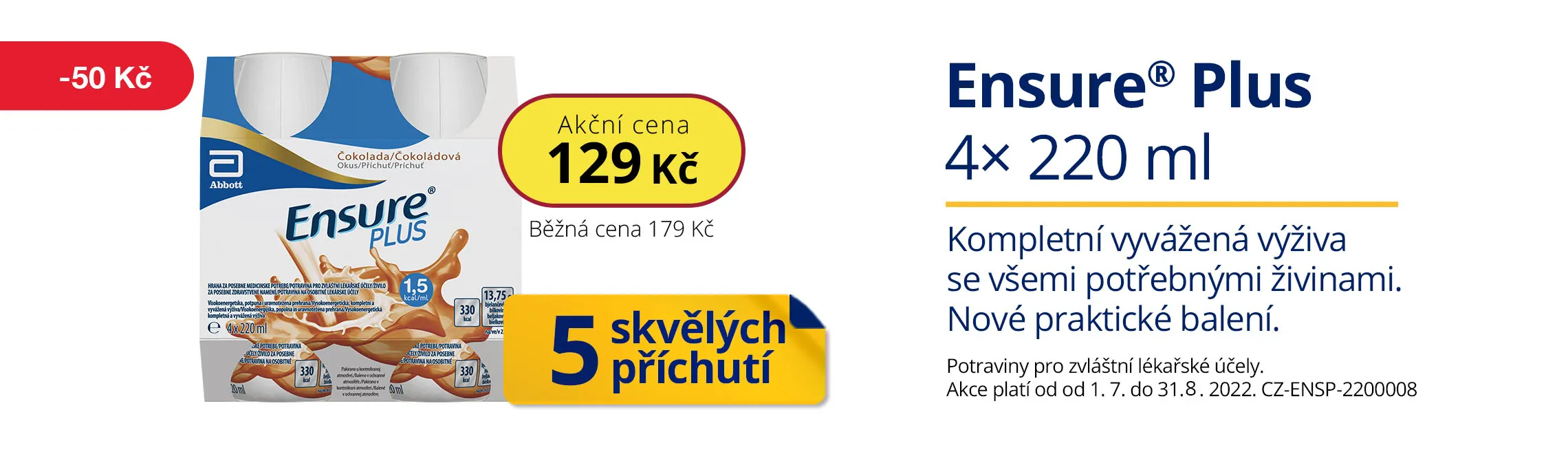 Ensure plus sleva 129 Kč (srpen 2022)