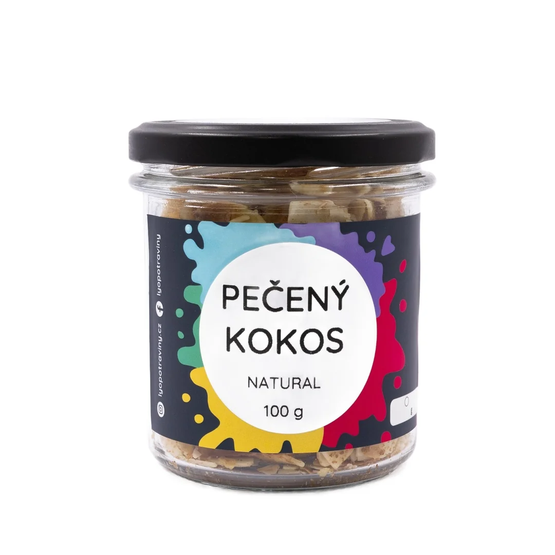 Lyopotraviny BIO Pečený kokos s mandlemi - natural, 100 g, baleno ve sklenici