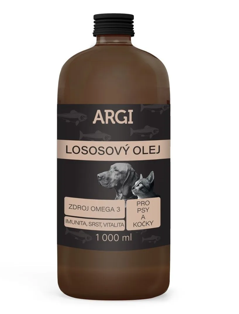 Argi Lososový olej pro psy a kočky 1000 ml