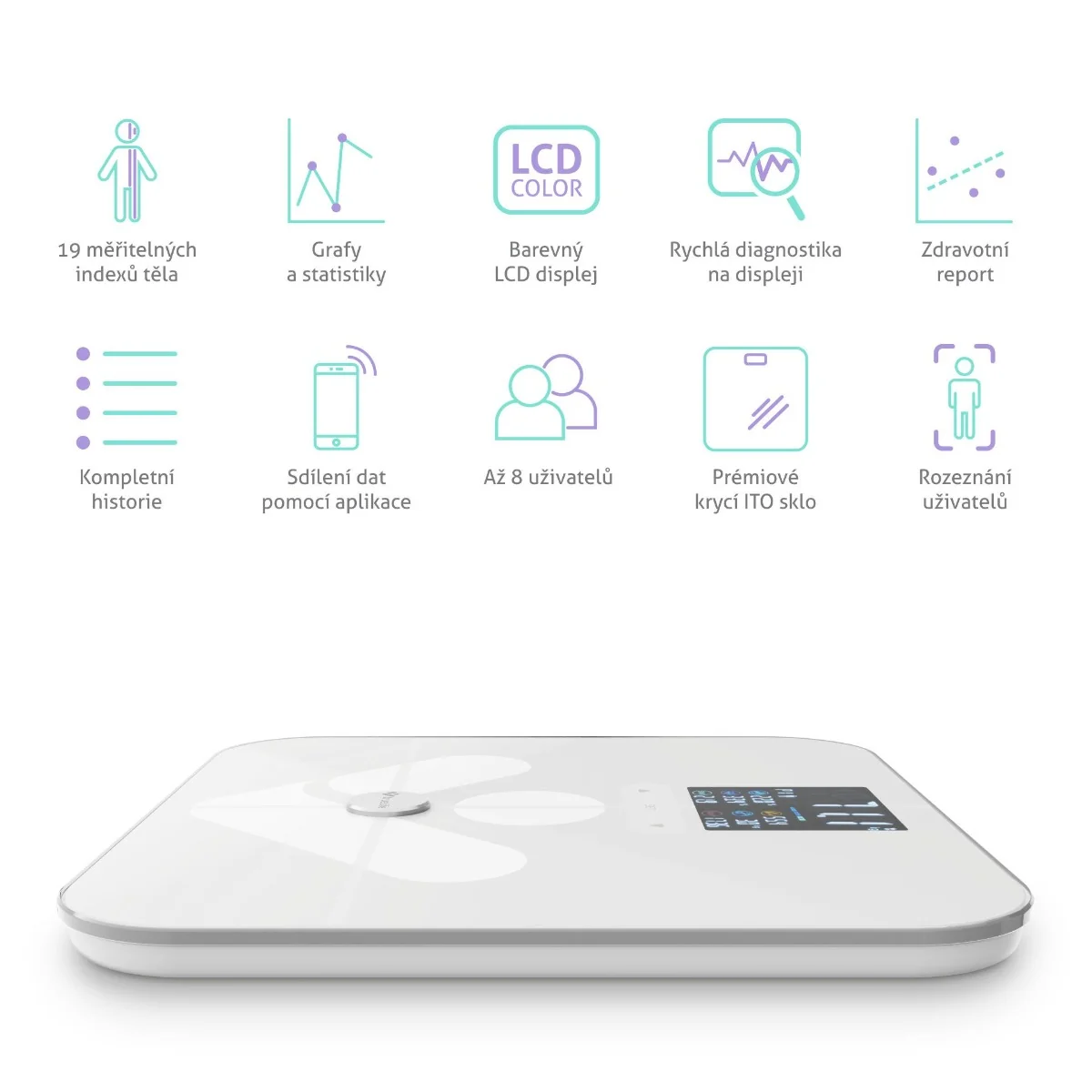 Truelife FitScale W7 BT White digitální váha