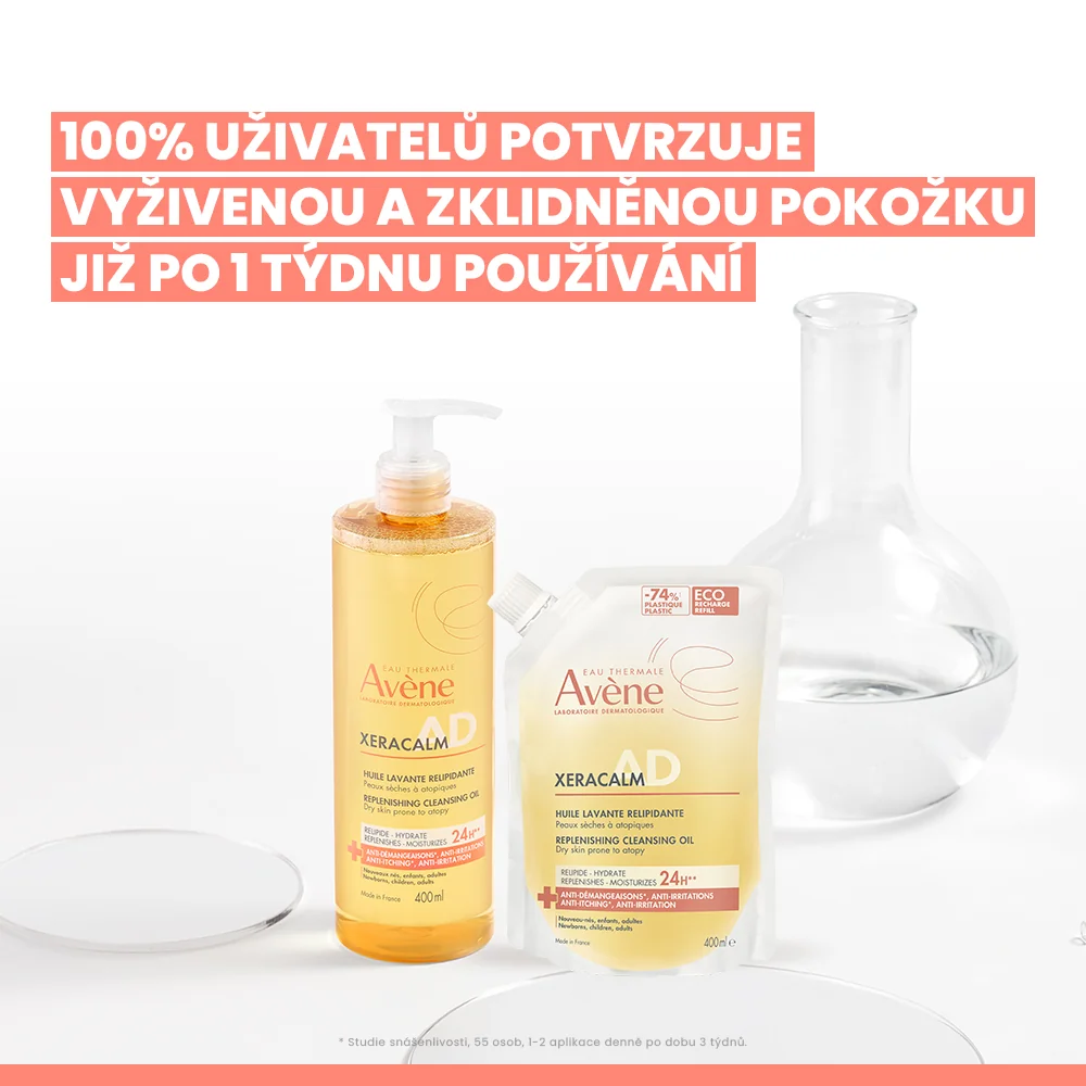 Avène Xeracalm AD relipidační mycí olej náplň 400 ml