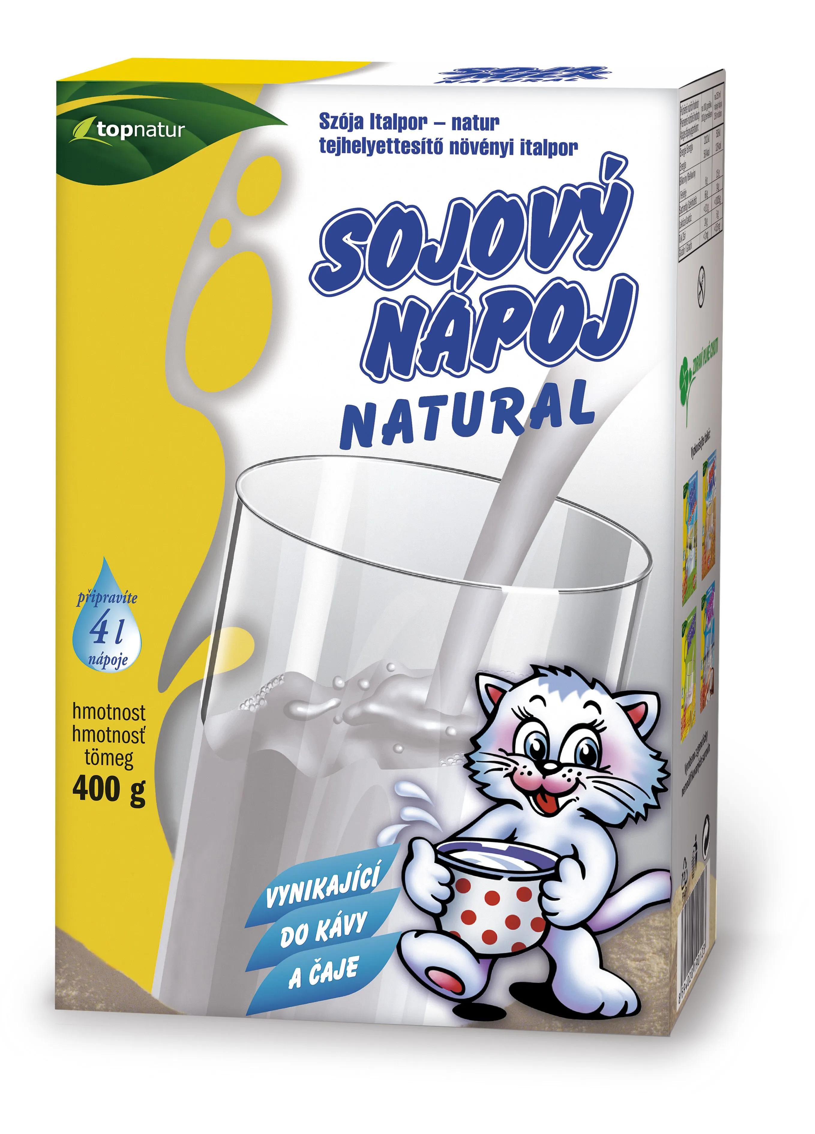 Sojový nápoj natural TOPNATUR 400g