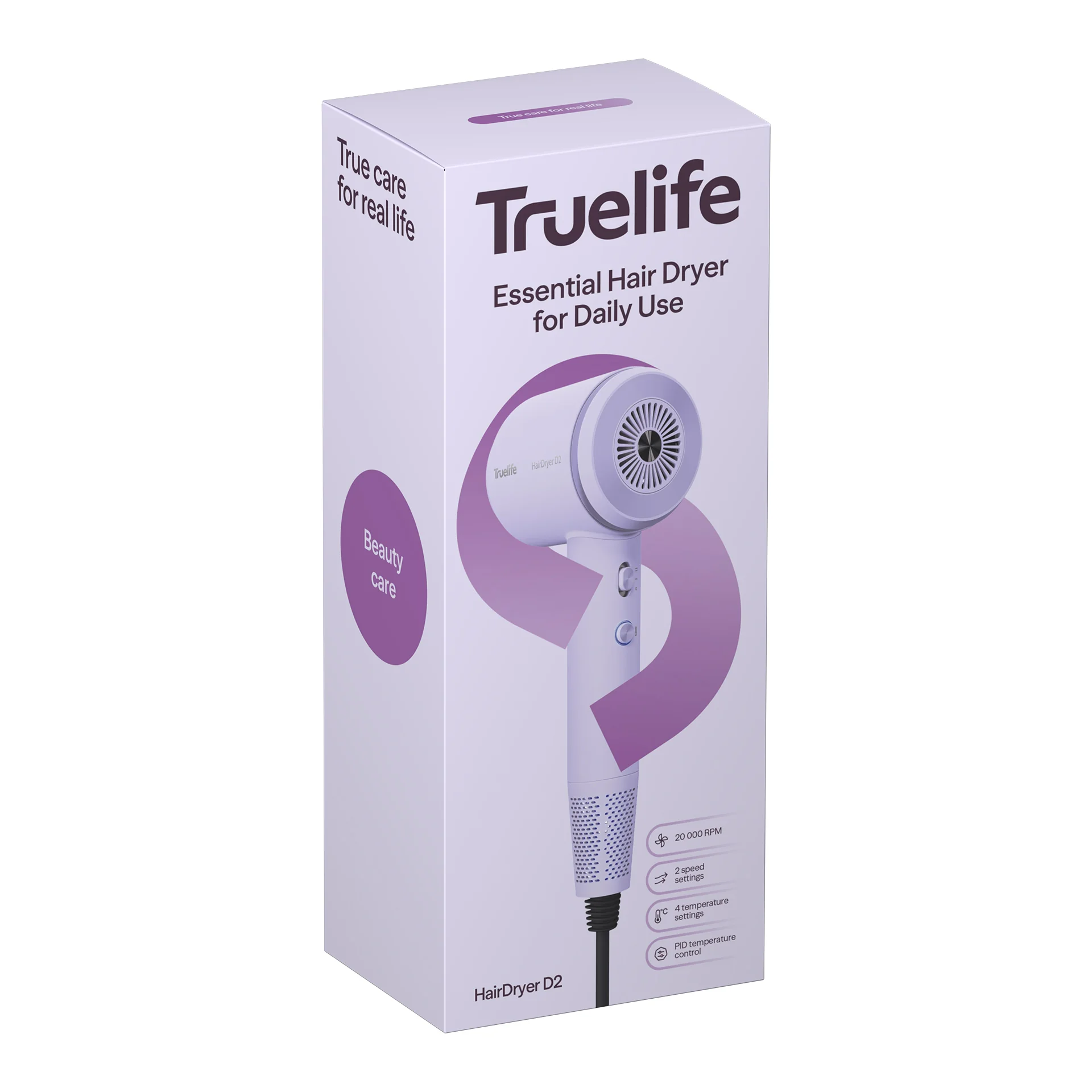 Truelife HairDryer D2 fén na vlasy fialový