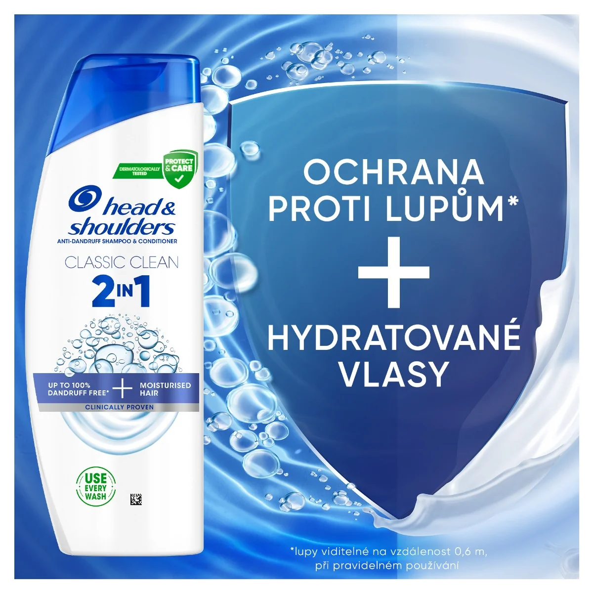 Head&Shoulders 2v1 Classic Šampon proti lupům 625 ml