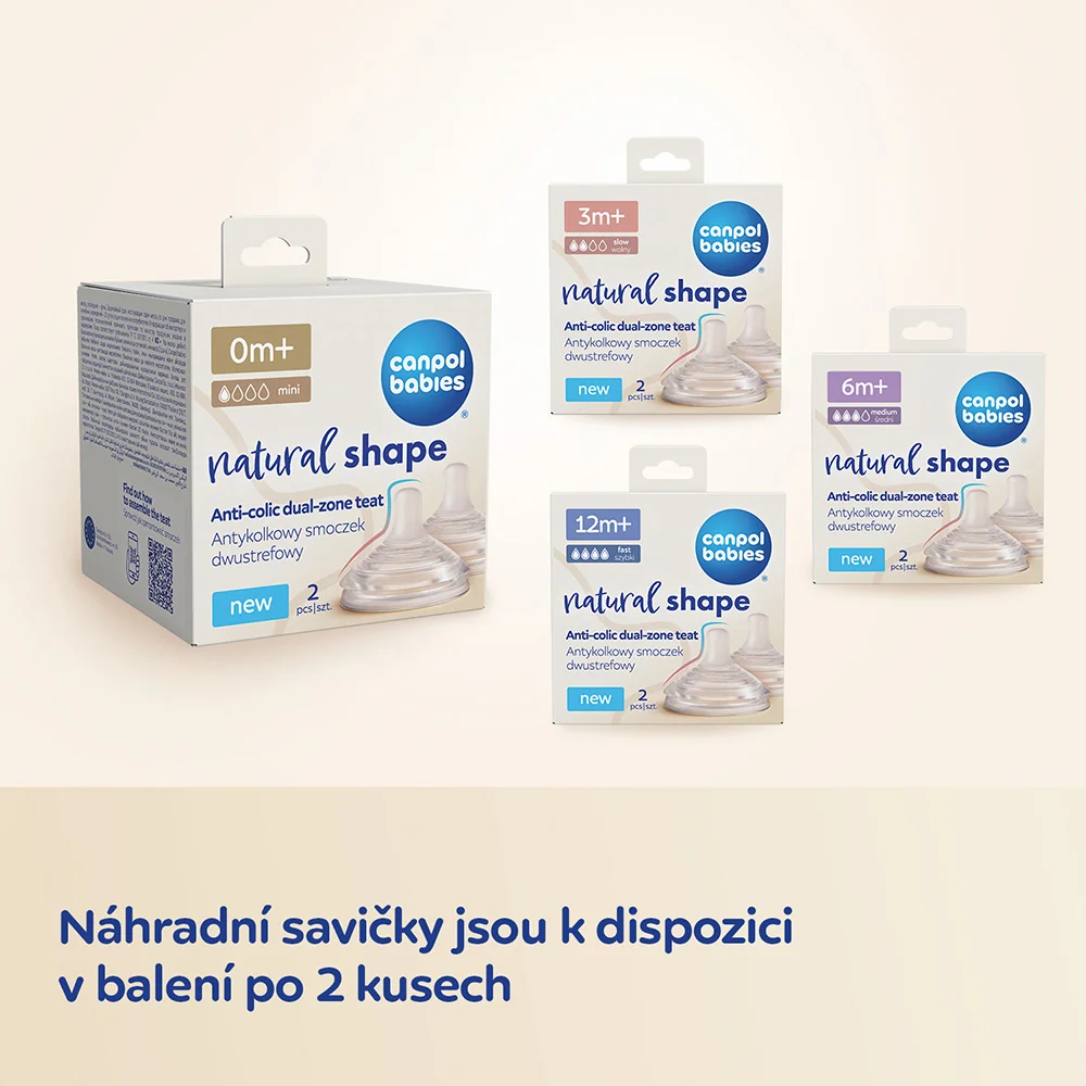 Canpol babies Natural Shape Antikoliková lahev 260 ml