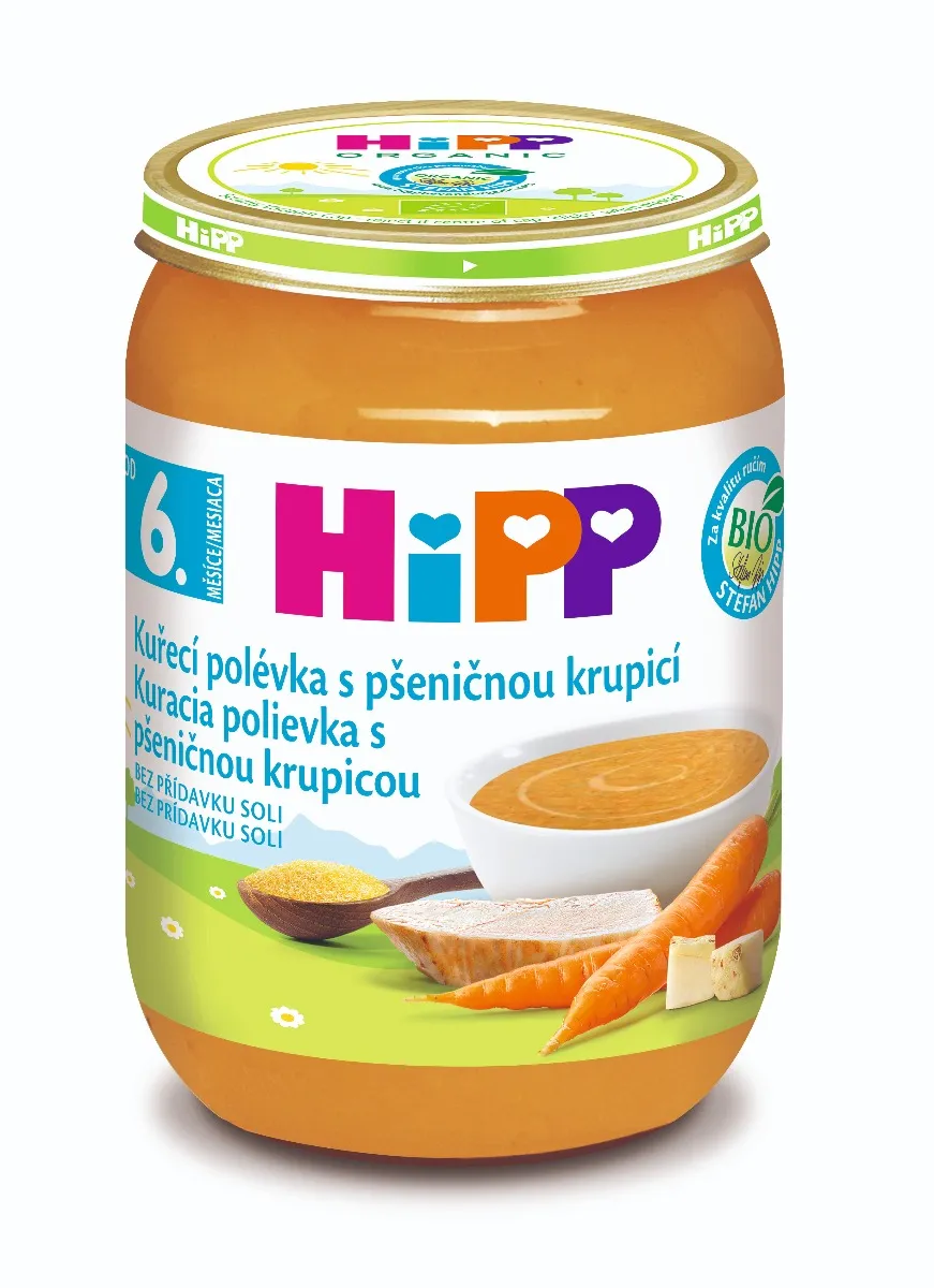 Hipp BABY MENU BIO Kuřecí polévka s pšeničnou krupicí 190 g