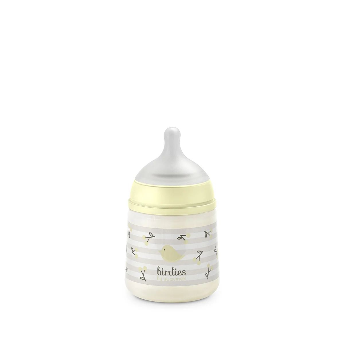 Suavinex Kojenecká láhev fyziologická BIRDIES S 150 ml 1 ks žlutá