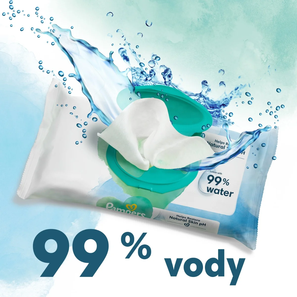 Pampers Harmonie Aqua vlhčené ubrousky 4x48 ks