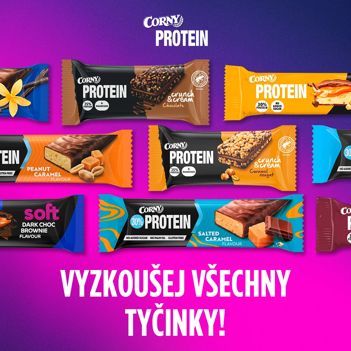 Corny Protein Crunch & Cream čokoláda 35 g