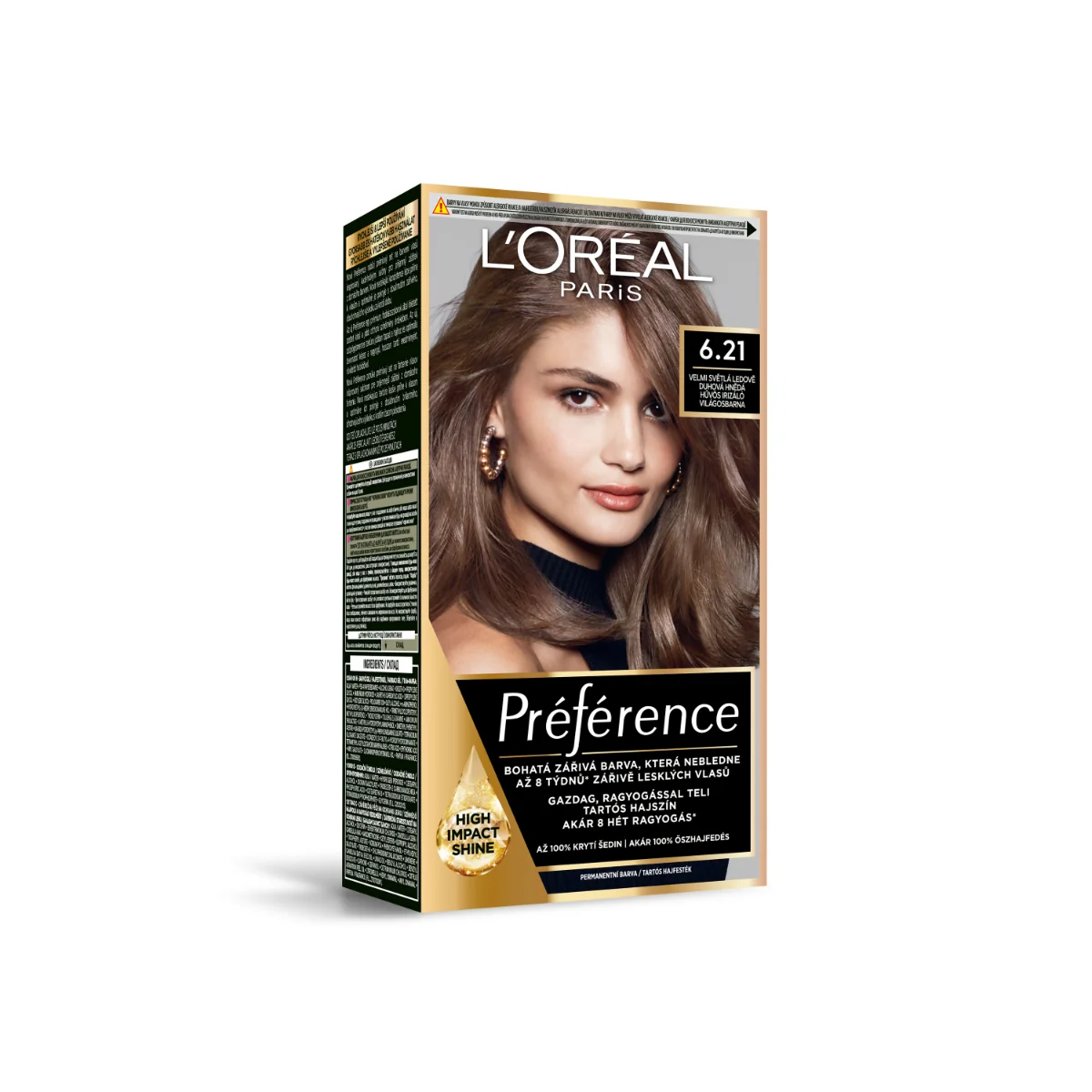 Loréal Paris Preference 6.21 velmi světlá ledově duhová hnědá