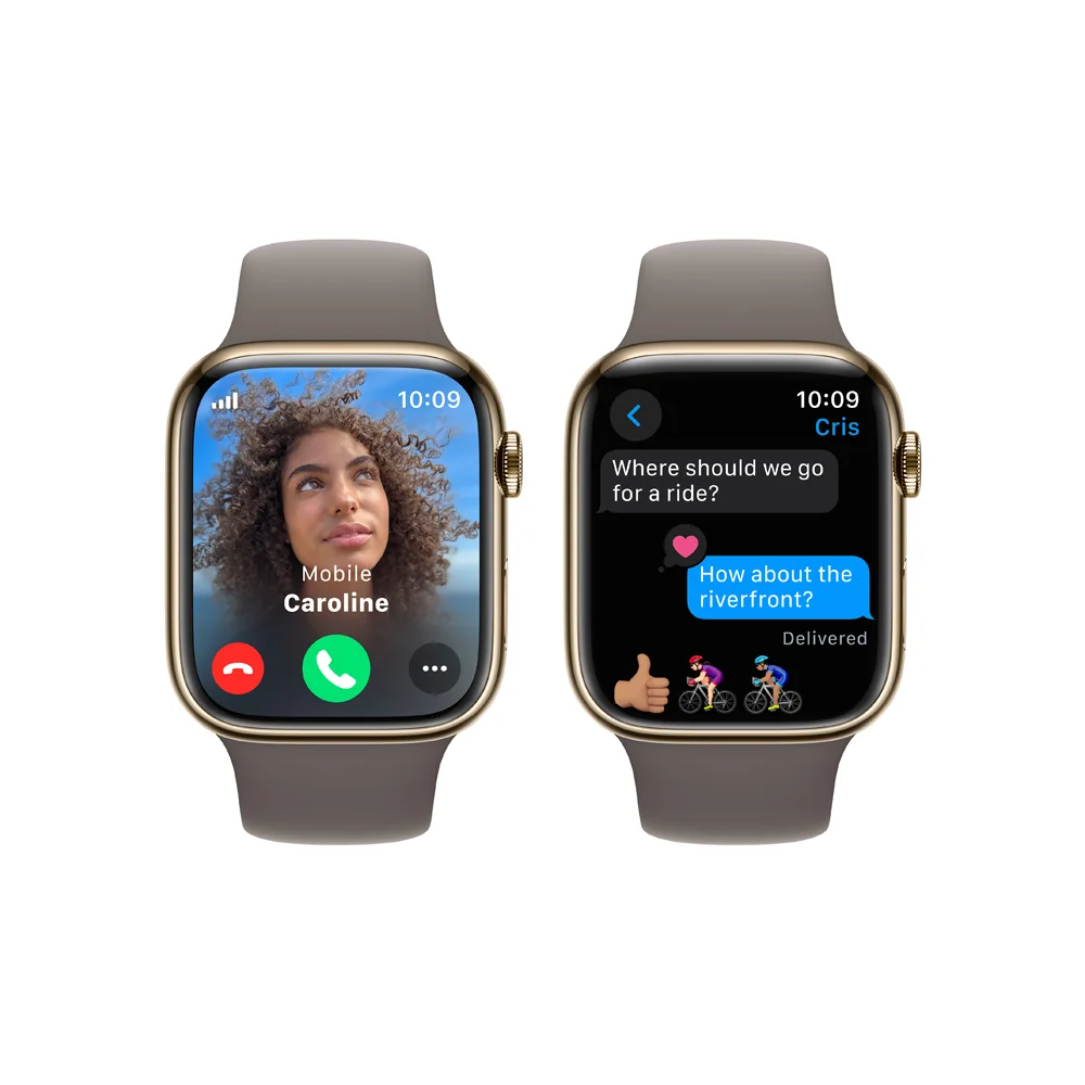 Apple Watch S9 Cellular 45 mm sport band S/M smart hodinky Gold/Clay