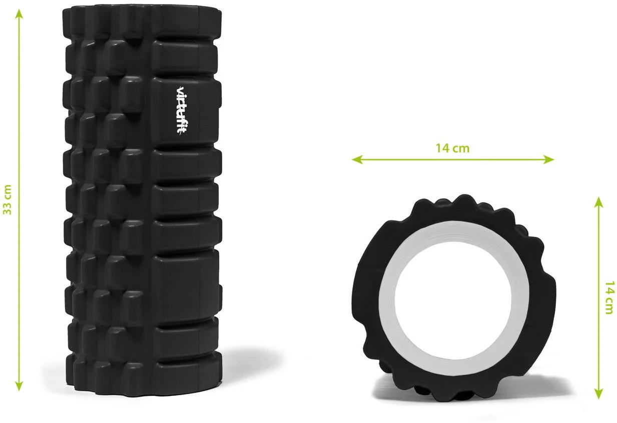 VIRTUFIT Masážní Válec Grid Foam Roller 33 Cm Černý